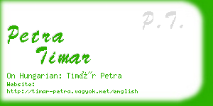 petra timar business card